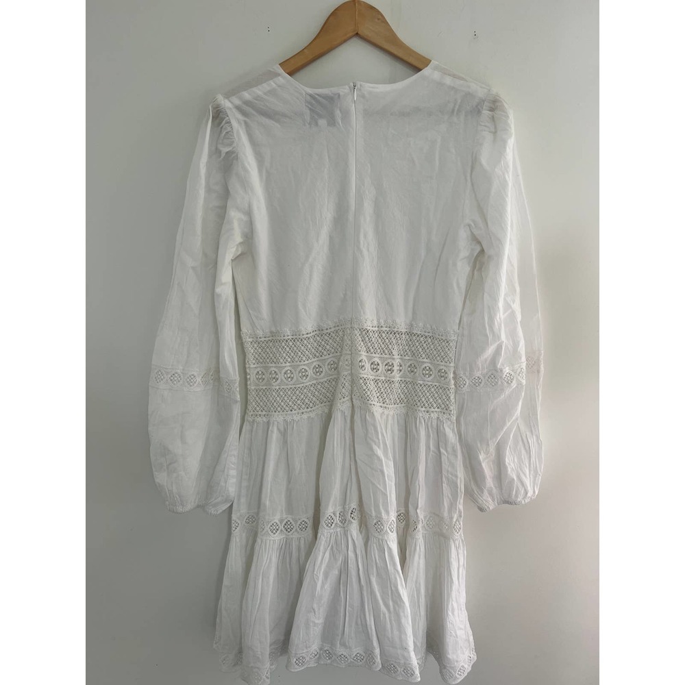 Area Stars Crochet Lace Mini Dress White Size L NWT - Picture 3 of 10